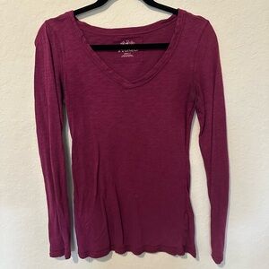 Mudd Women's Long Sleeve Top - Berry